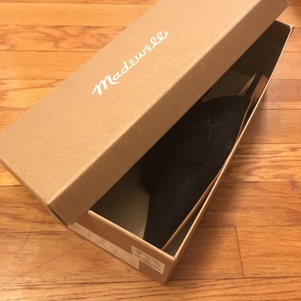 *SOLD* MADEWELL - NIB Remi Bow Mules - Black Suede - Picture 5 of 7
